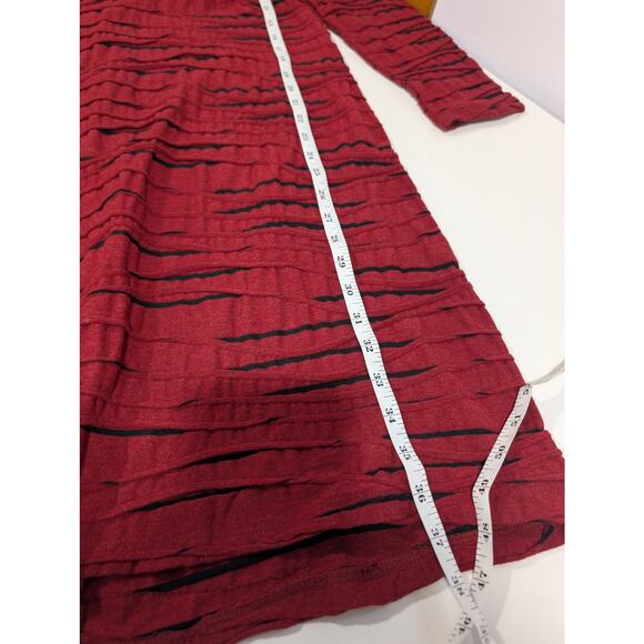 Habitat Dress Womens Small Red Black Textured Knit Knee Length - Picture 9 of 11